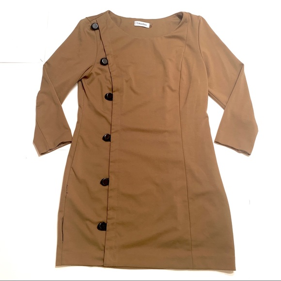 Calvin Klein khaki dress with buttons - Picture 1 of 6